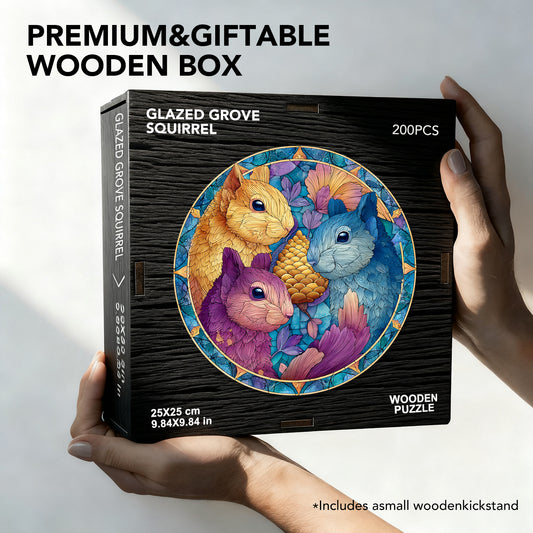 Glazed Grove Squirrel Wooden Jigsaw Puzzle
