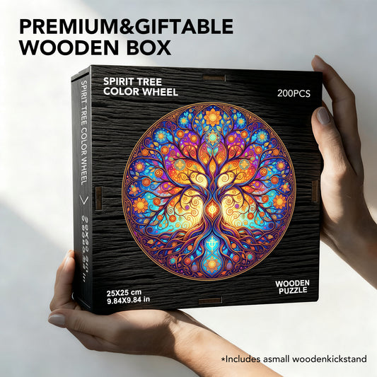 Spirit Tree Color Wheel Wooden Jigsaw Puzzle