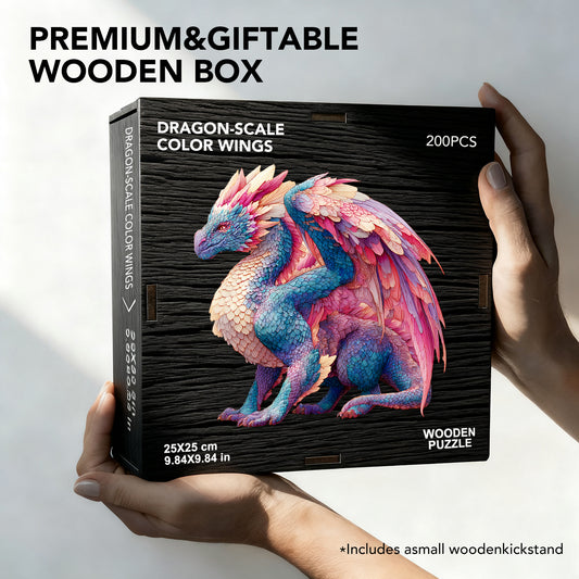 Dragon-Scale Color Wings Wooden Jigsaw Puzzle