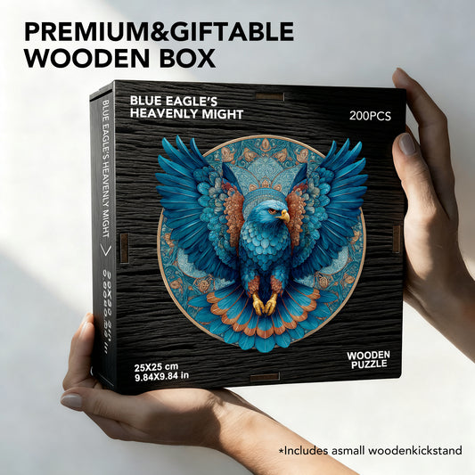 Blue Eagle's Heavenly Might Wooden Jigsaw Puzzle
