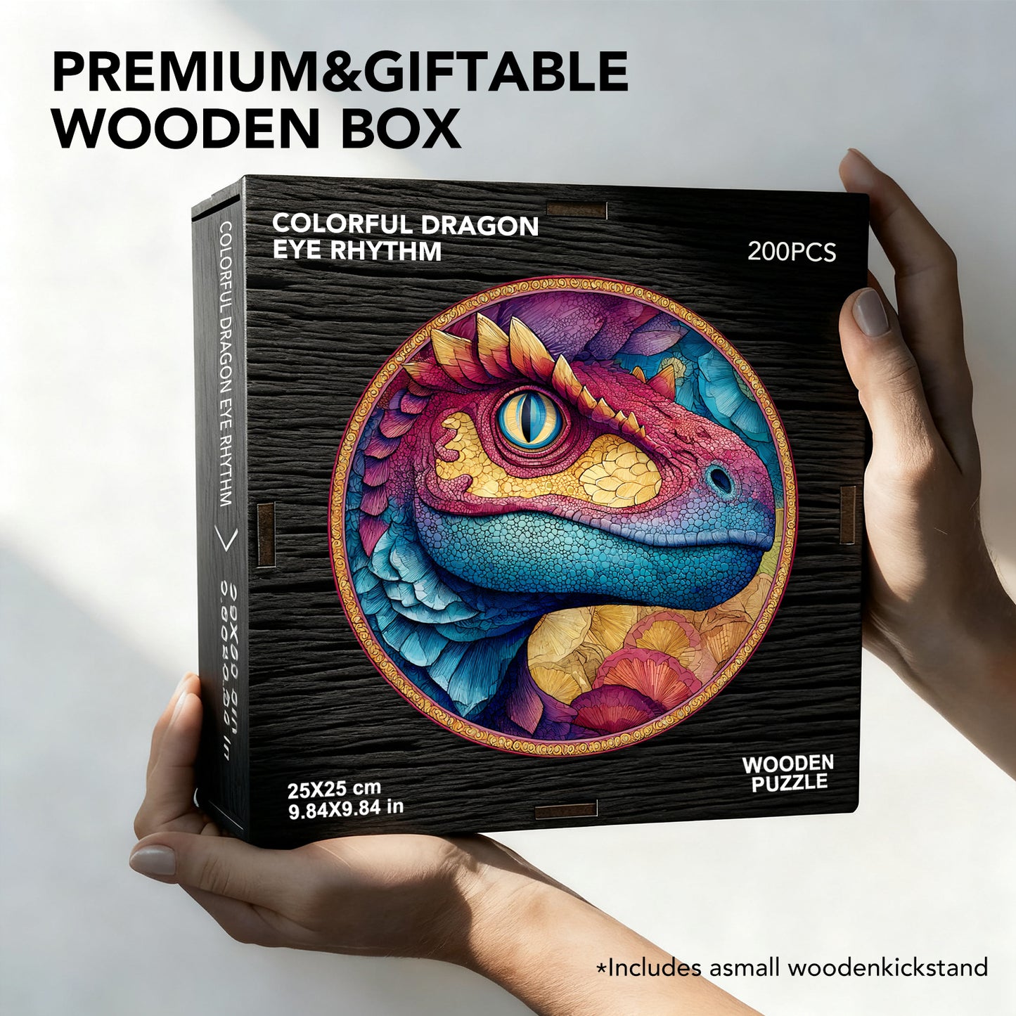 Colorful Dragon Eye Rhythm Wooden Jigsaw Puzzle