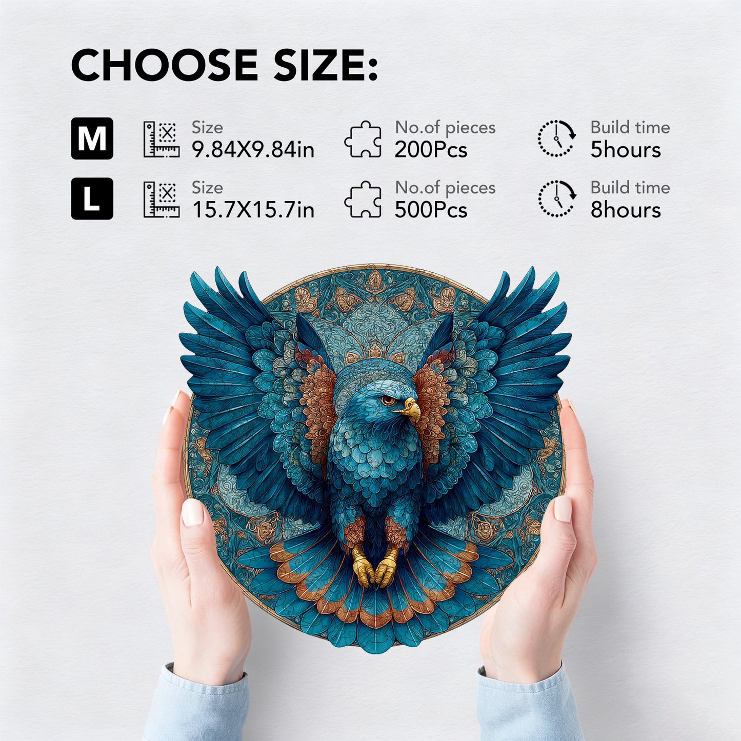 Blue Eagle's Heavenly Might Wooden Jigsaw Puzzle