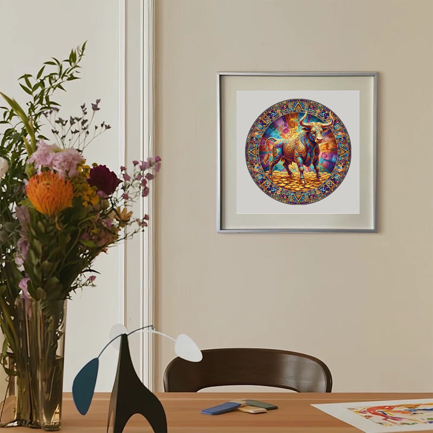 Prosperous Bull Wooden Jigsaw Puzzle