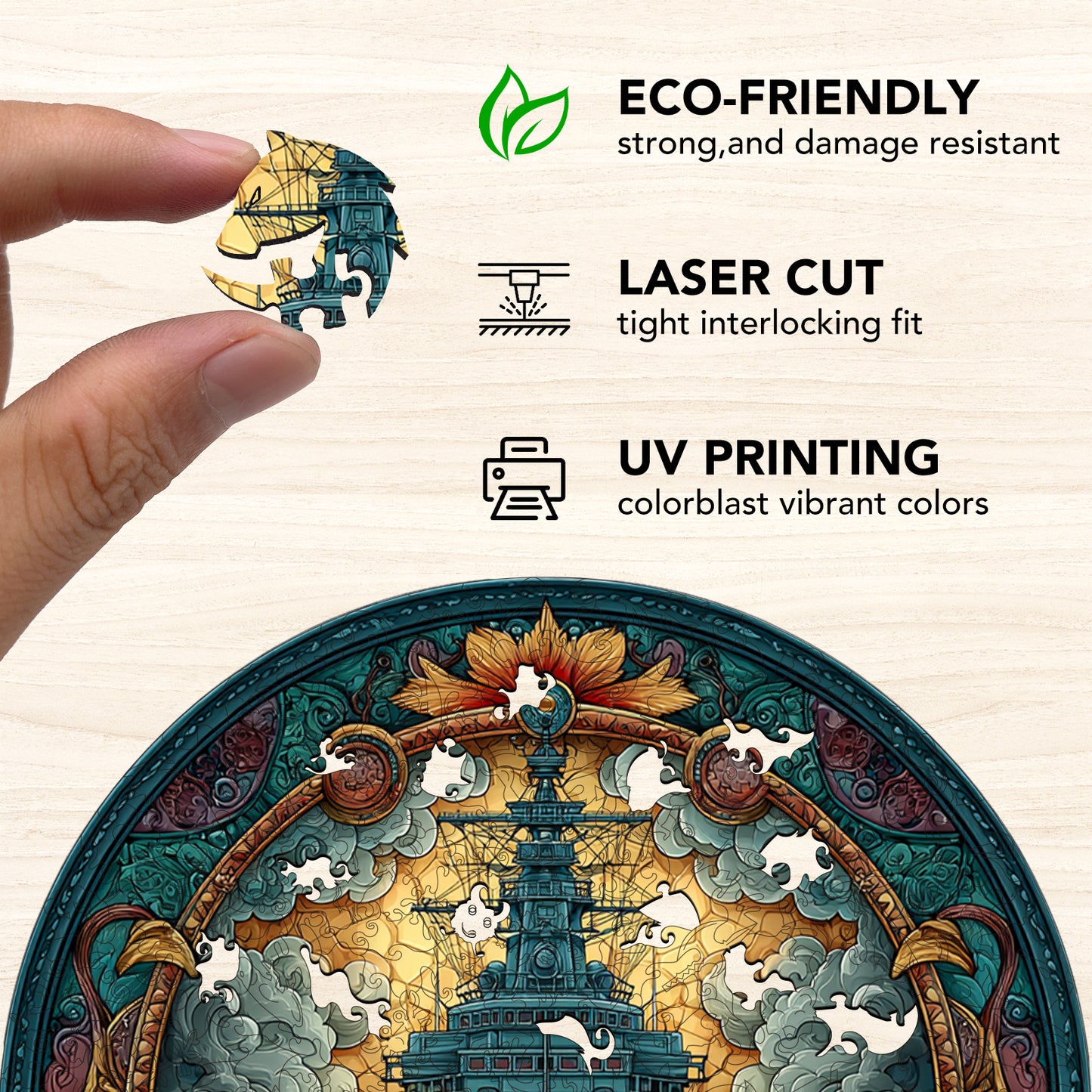 Warship's Wave Dominion Wooden Jigsaw Puzzle