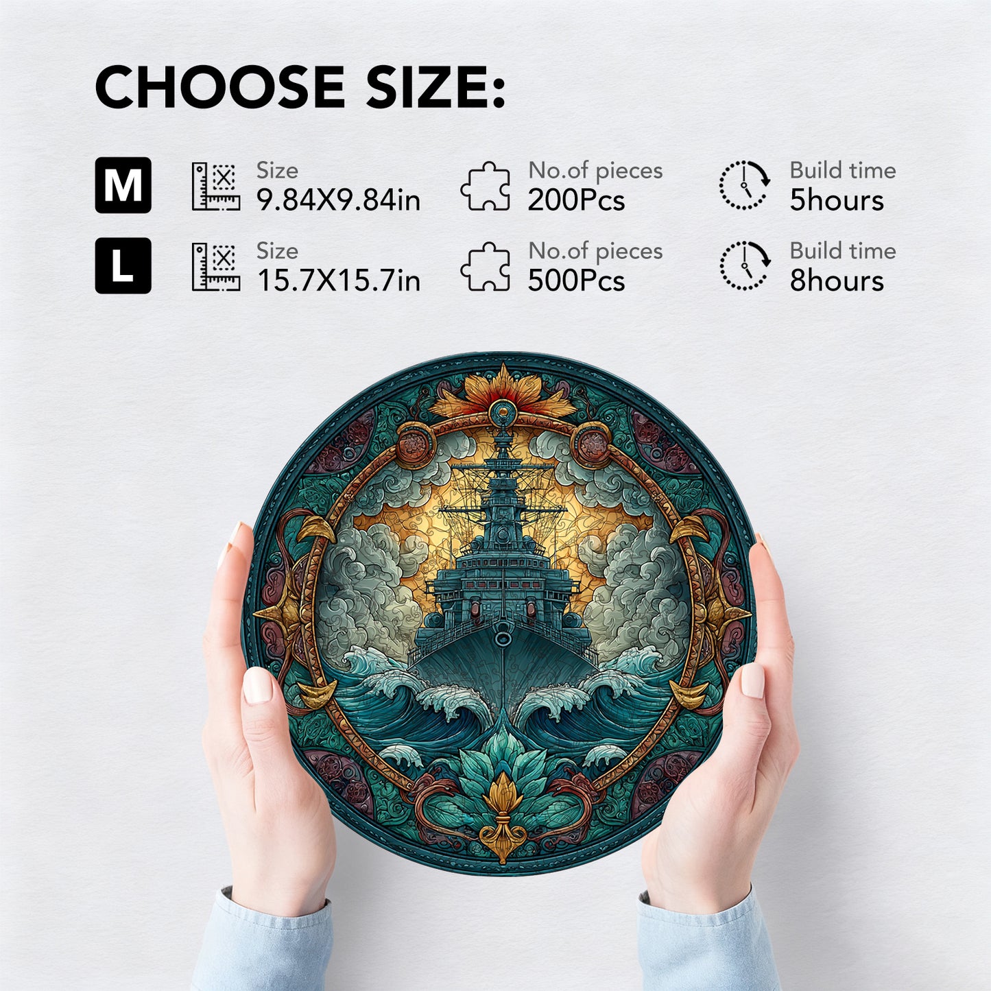 Warship's Wave Dominion Wooden Jigsaw Puzzle