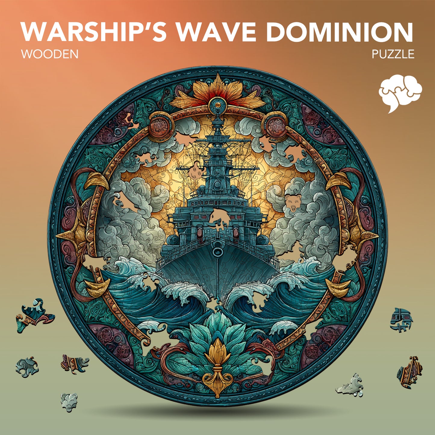 Warship's Wave Dominion Wooden Jigsaw Puzzle