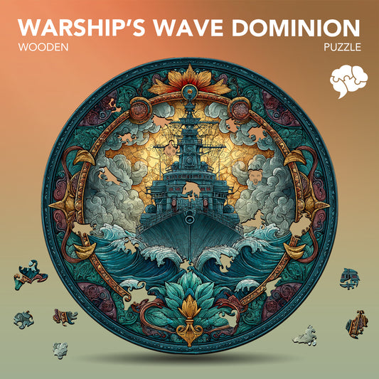 Warship's Wave Dominion Wooden Jigsaw Puzzle