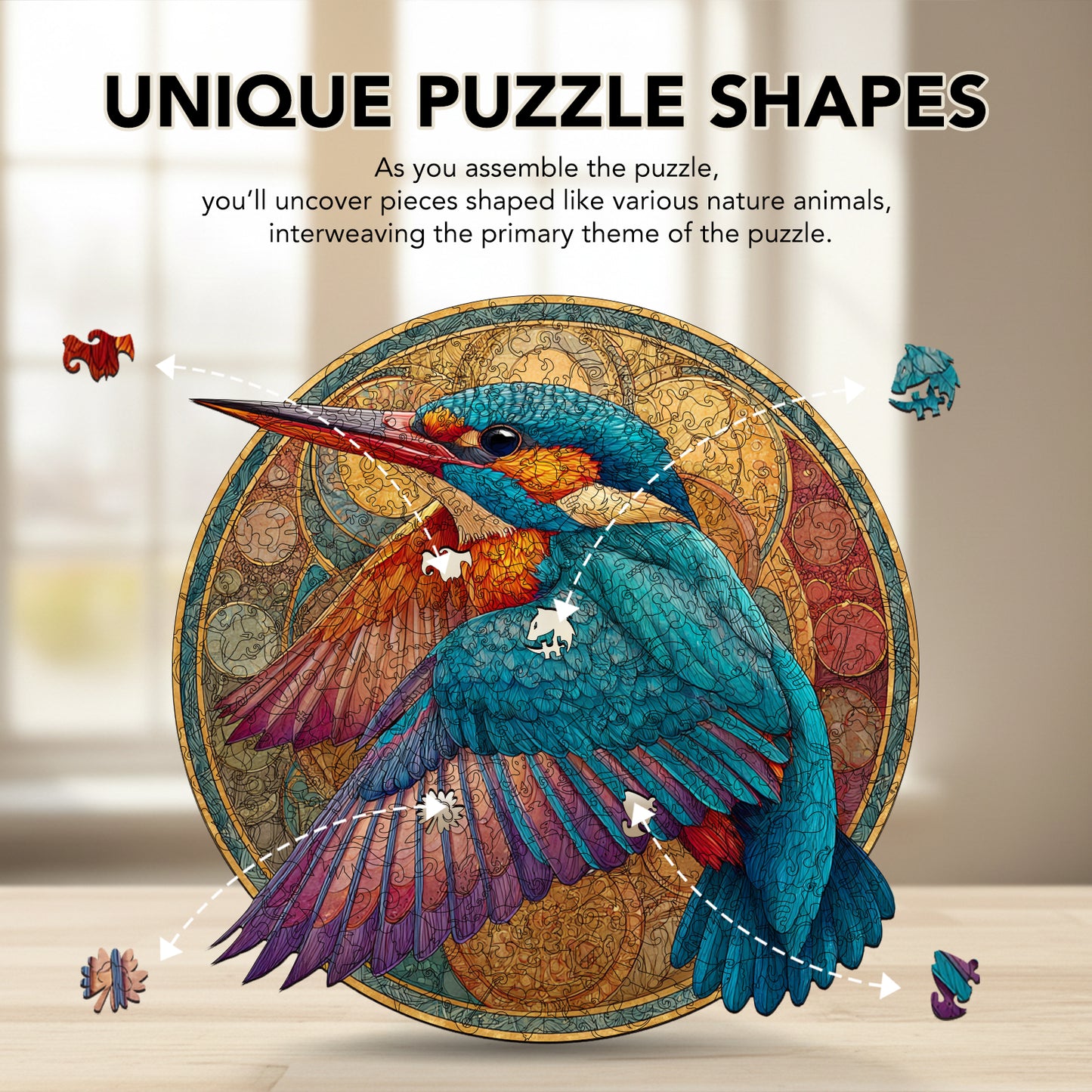 Emerald Feather Mystery Wooden Jigsaw Puzzle