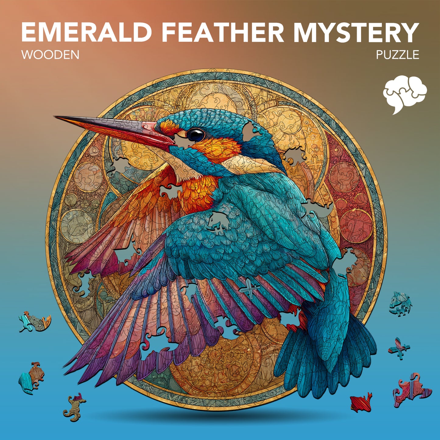 Emerald Feather Mystery Wooden Jigsaw Puzzle