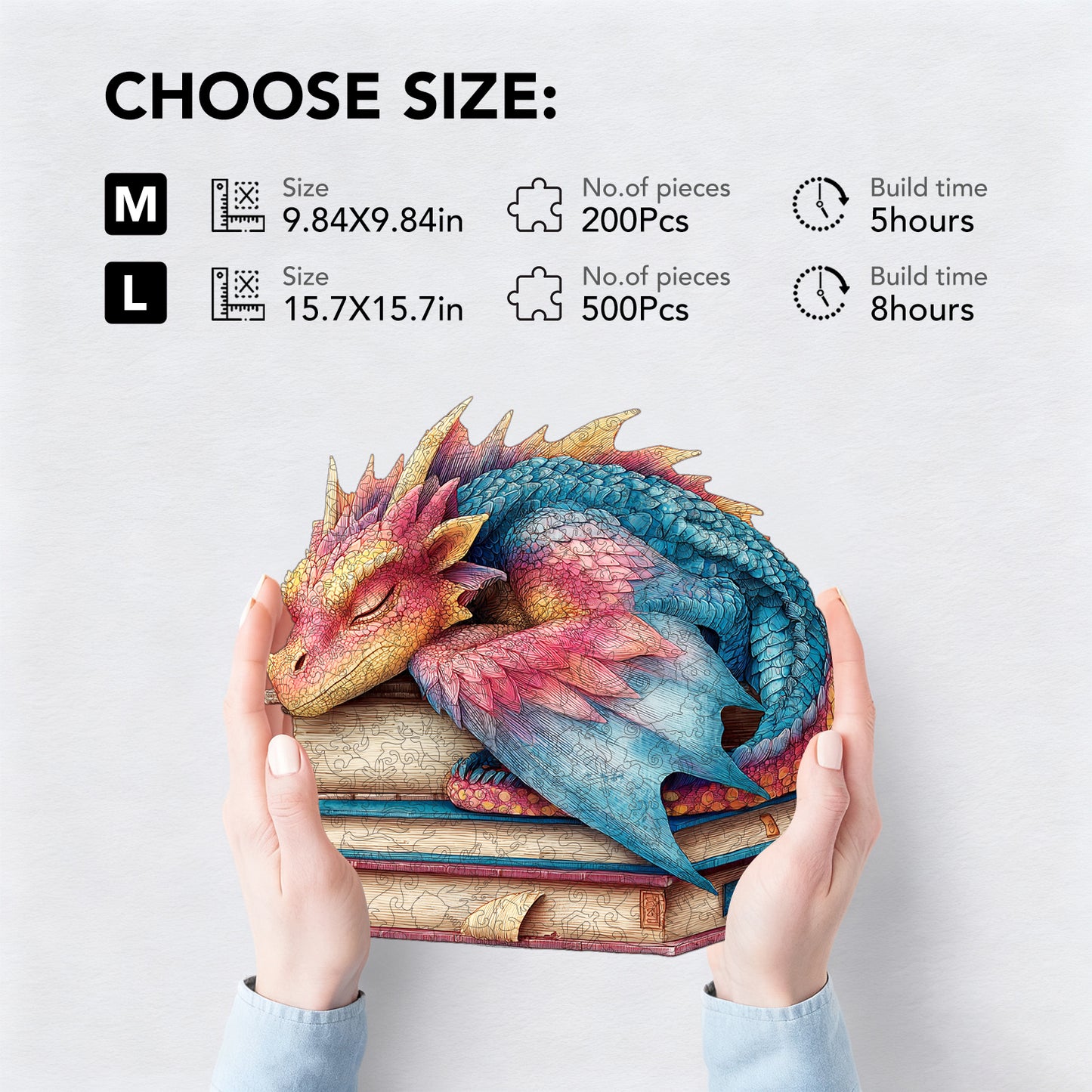 Dragons Book Slumber Wooden Jigsaw Puzzle