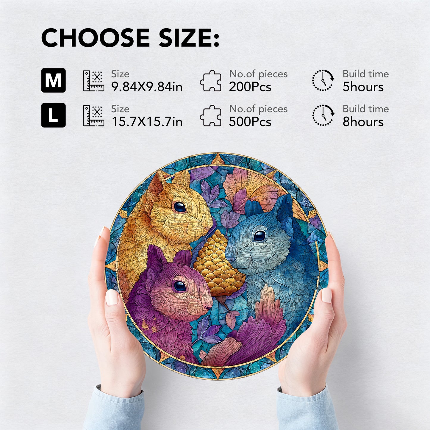 Glazed Grove Squirrel Wooden Jigsaw Puzzle