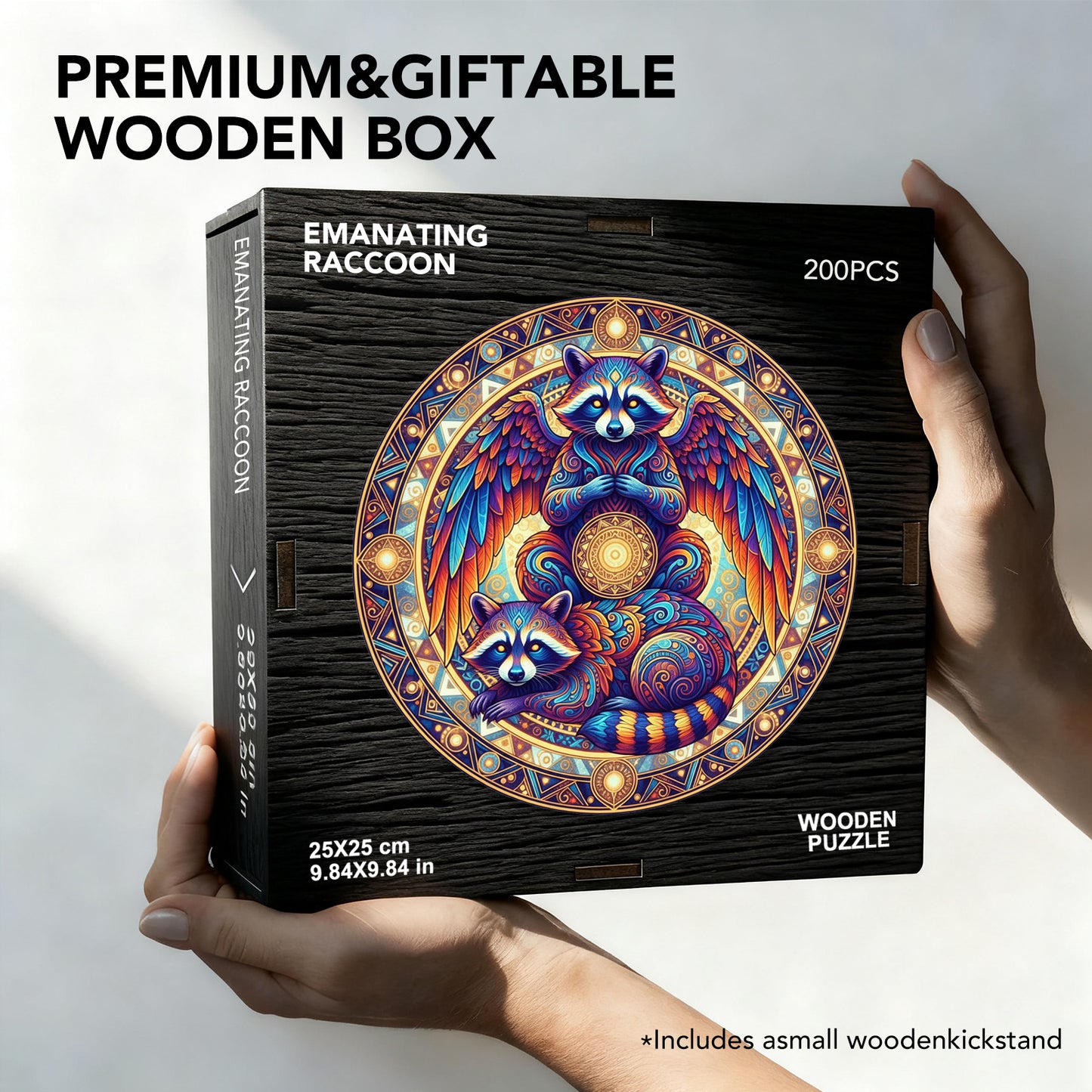 Emanating Raccoon Wooden Jigsaw Puzzle