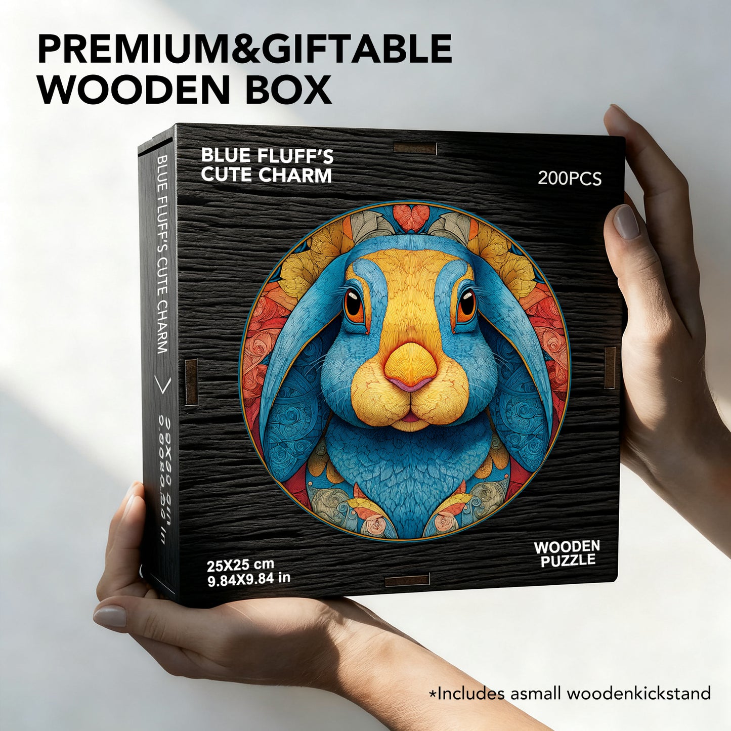 Blue Fluff's Cute Charm Wooden Jigsaw Puzzle