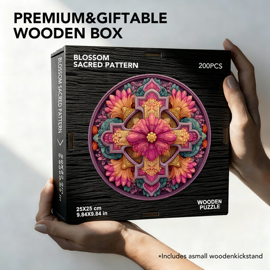 Blossom Sacred Pattern Wooden Jigsaw Puzzle