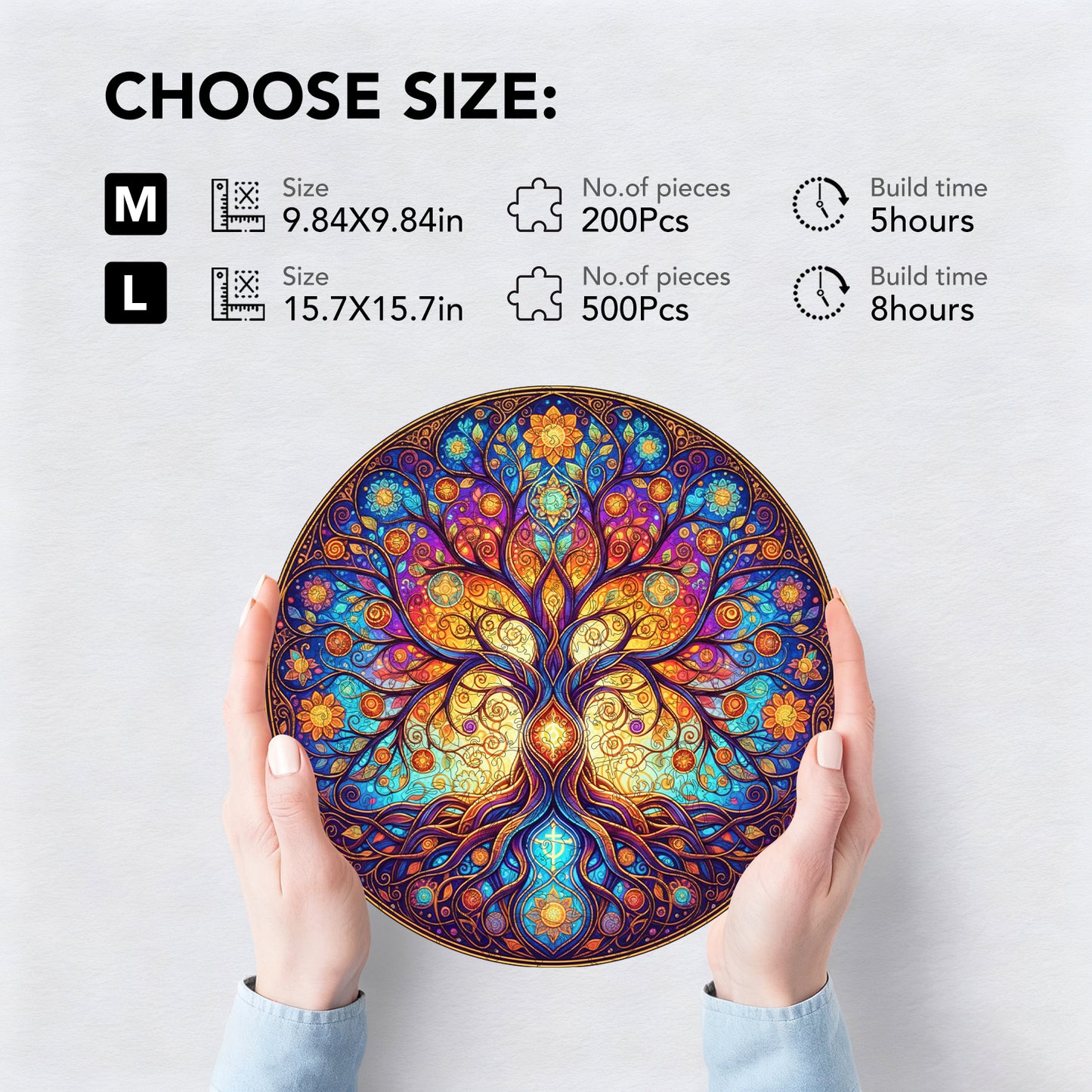 Spirit Tree Color Wheel Wooden Jigsaw Puzzle