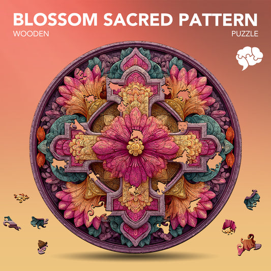 Blossom Sacred Pattern Wooden Jigsaw Puzzle