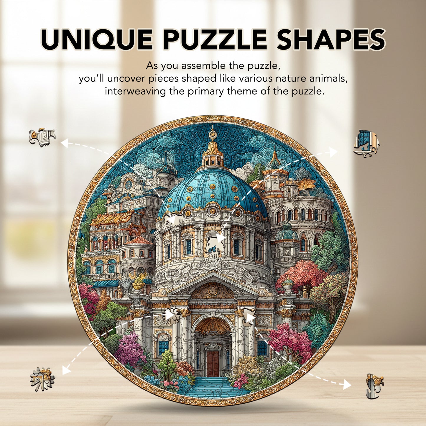 Fantasy Dome City Wooden Jigsaw Puzzle