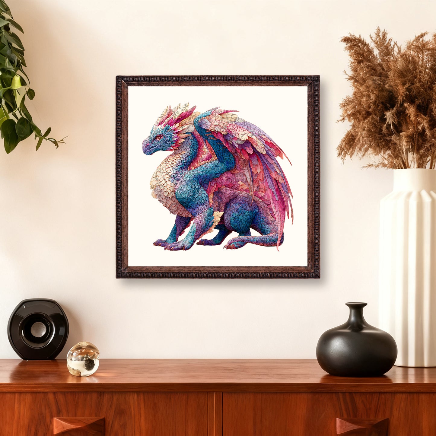 Dragon-Scale Color Wings Wooden Jigsaw Puzzle