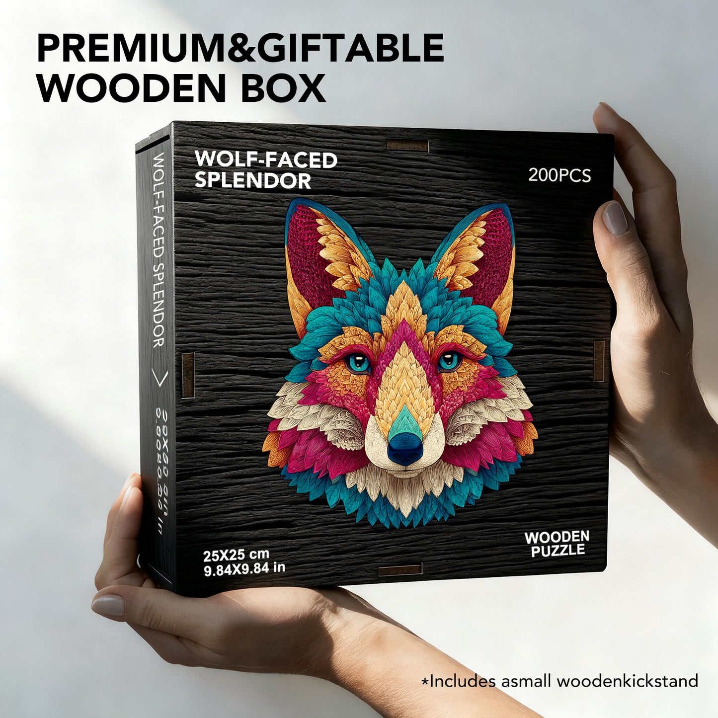 Wolf-Faced Splendor Wooden Jigsaw Puzzle