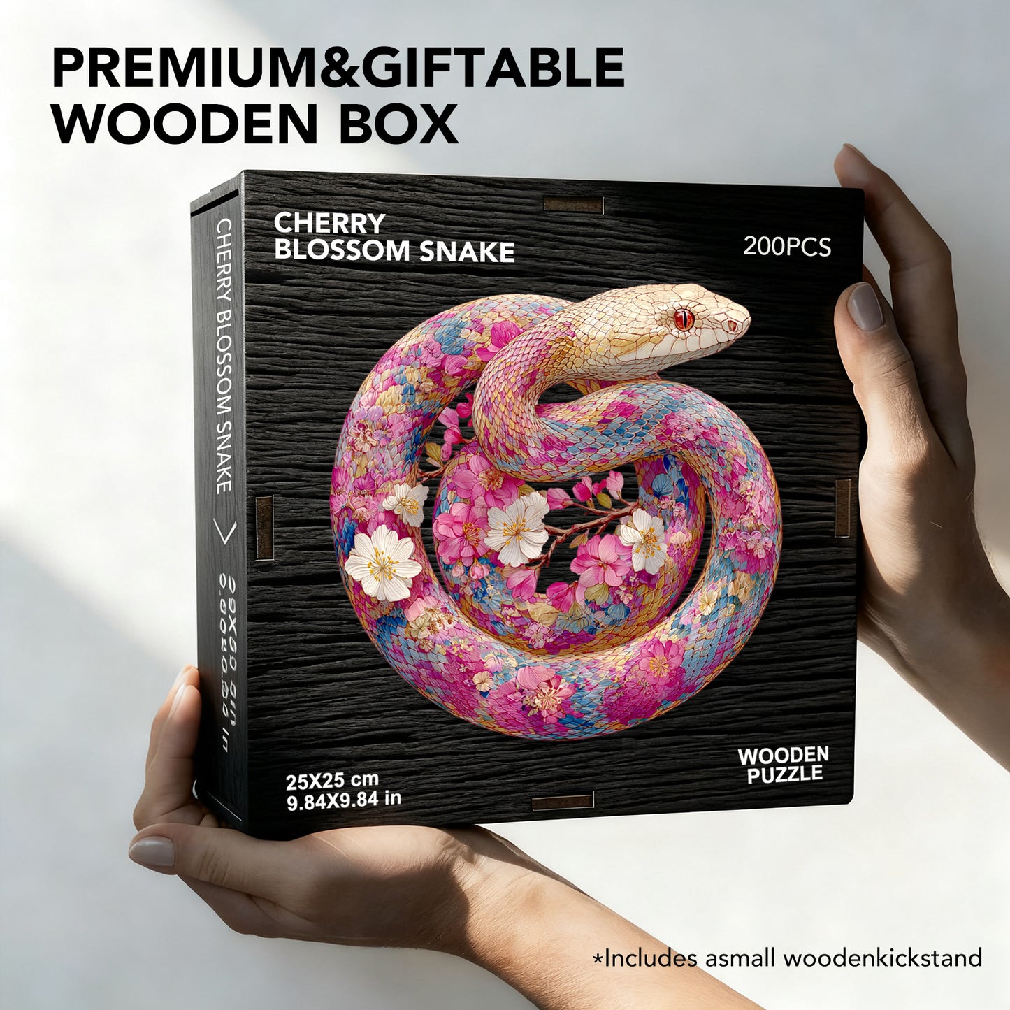 Cherry Blossom Snake Wooden Jigsaw Puzzle
