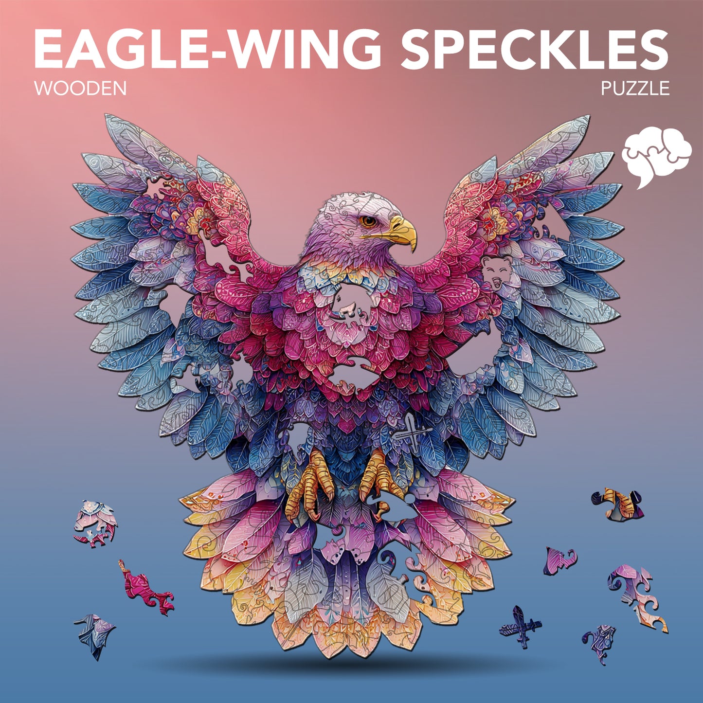 Eagle-Wing Speckles Wooden Jigsaw Puzzle