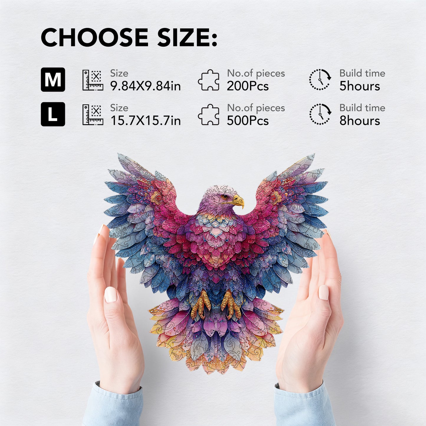 Eagle-Wing Speckles Wooden Jigsaw Puzzle