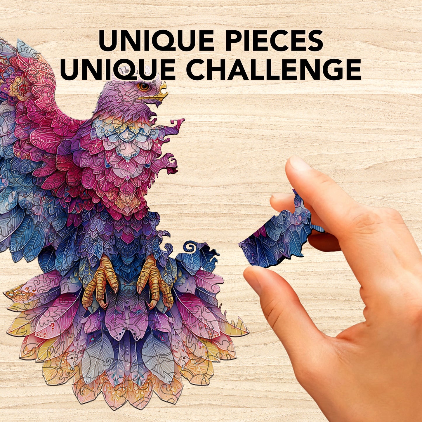 Eagle-Wing Speckles Wooden Jigsaw Puzzle