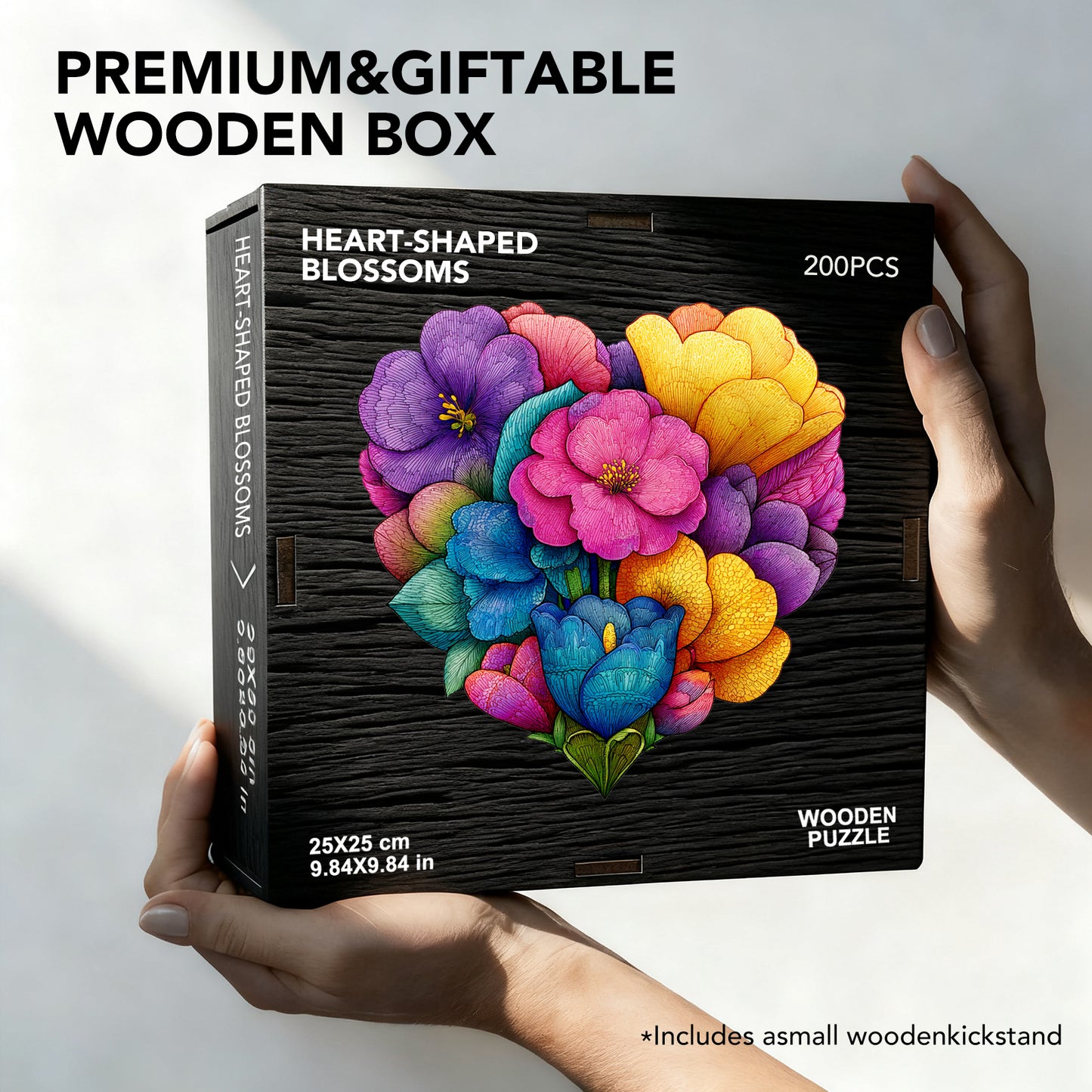 Eart-Shaped blossoms Wooden Jigsaw Puzzle